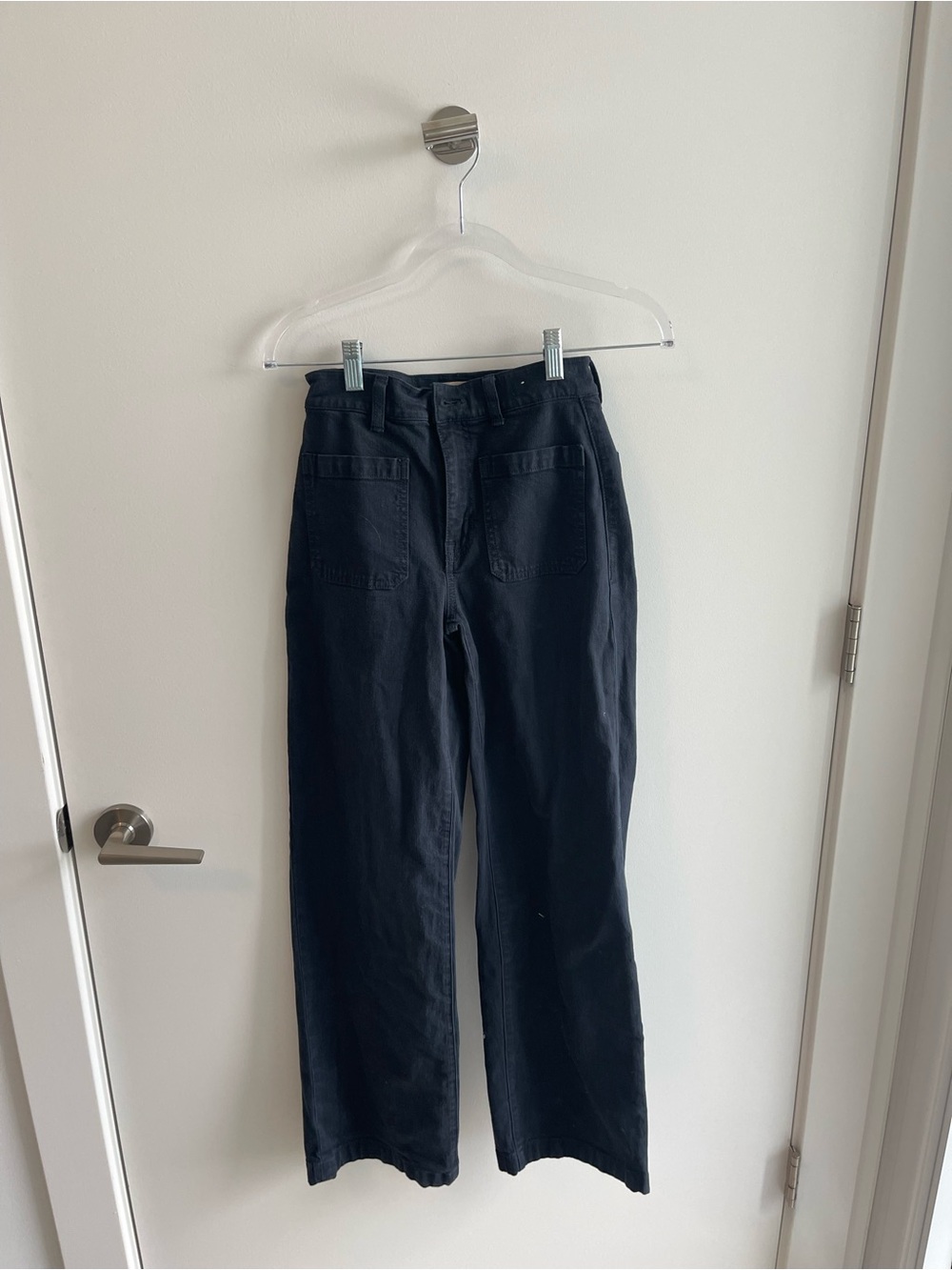 Madewell Emmett Wide-Leg Navy Pants